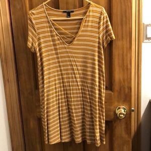 deep yellow t-shirt dress